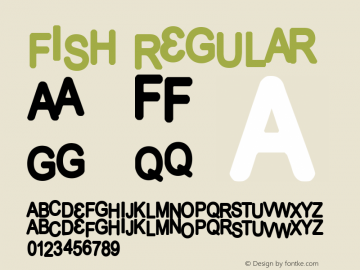 Fish Regular Macromedia Fontographer 4.1.4 6/11/04 Font Sample