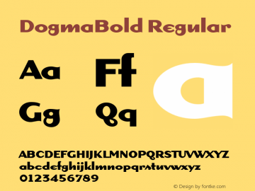 DogmaBold Regular 001.000 Font Sample