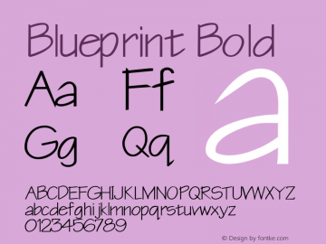Blueprint Bold Rev. 003.000 Font Sample