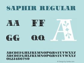 Saphir Regular 1.000 Font Sample