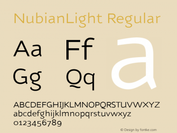 NubianLight Regular 001.000图片样张