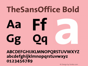 TheSansOffice Bold Version 1.64; 2000图片样张