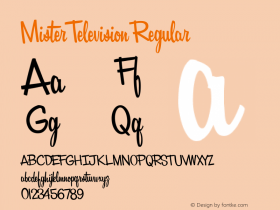 MisterTelevision Regular 001.000 Font Sample