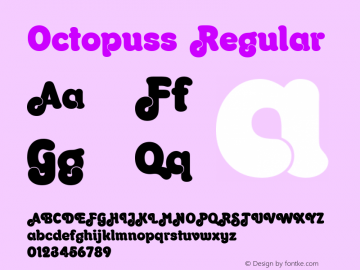 Octopuss Regular Macromedia Fontographer 4.1 1-8-99图片样张