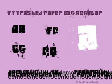 FT Trashed Paper Bag Regular FENOTYPEFACES 2003 Font Sample