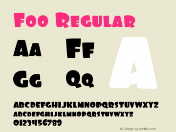 Foo Regular Version 5.000图片样张