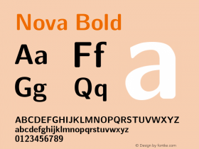 Nova Bold 1.000 Font Sample