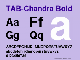 TAB-Chandra Bold 8.1 Font Sample