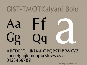 GIST-TMOTKalyani Bold 9.0图片样张