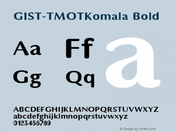 GIST-TMOTKomala Bold 9.0图片样张