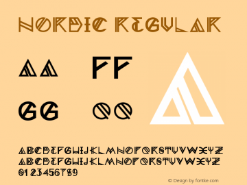 Nordic Regular Version 1.00 February 2, 2015, Bereziner Yana Font Sample