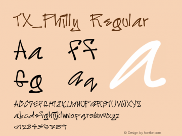 TX_Philly Regular Version 1.000 2005 initial release Font Sample