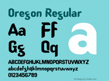 Oregon Regular Altsys Fontographer 3.5  8/18/92 Font Sample