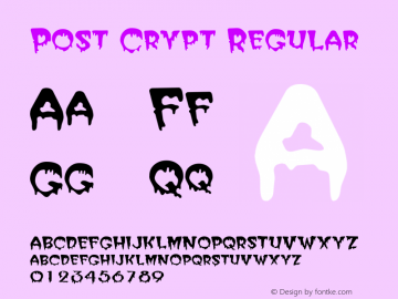 Post Crypt Regular 0.0 Font Sample