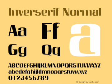 Inverserif Normal Version 001.000图片样张