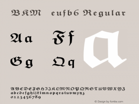 BKM-eufb6 Regular 1.2/19-Jan-95 Font Sample