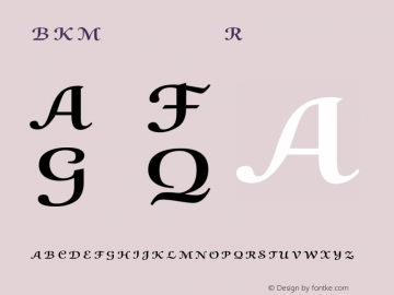 BKM-eusb5 Regular 1.2/19-Jan-95 Font Sample