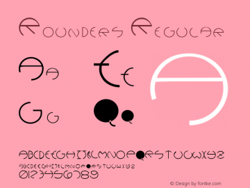 Rounders Regular Altsys Metamorphosis:4/4/92 Font Sample