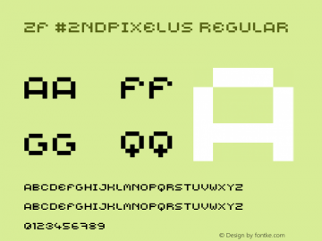 ZF #2ndPixelus Regular Version 1.02 - 30/06/2005 - All Programs Supported Font Sample