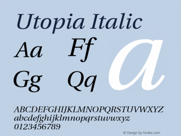 Utopia Italic V.1.0图片样张