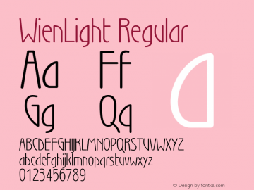 WienLight Regular OTF 1.0;PS 1.000;Core 116;AOCW 1.0 161 Font Sample