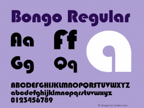 Bongo Regular Rev. 002.001图片样张