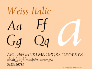 Weiss Italic 003.001图片样张