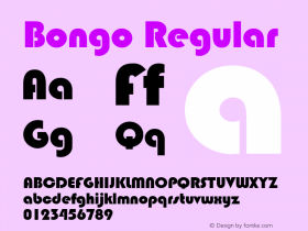 Bongo Regular Rev. 002.002 Font Sample