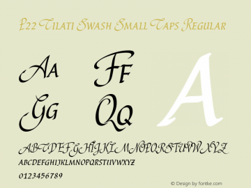 P22 Cilati Swash Small Caps Regular 001.001 Font Sample