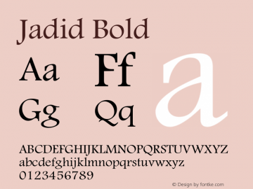 Jadid Bold Macromedia Fontographer 4.1 16/09/97图片样张
