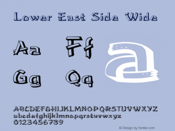 Lower East Side Wide Version 1.0 Font Sample