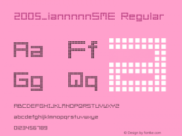 2005_iannnnnSME Regular Version 2.000 2005 initial release Font Sample