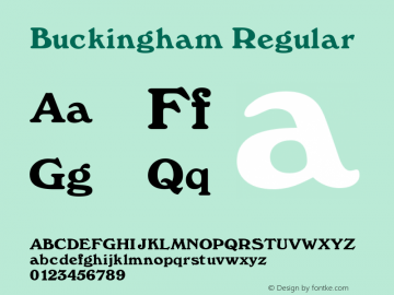 Buckingham Regular Rev. 002.02图片样张