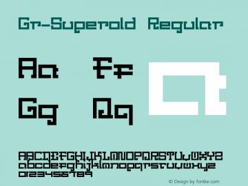 Gr-Superold Regular Version 1.00 - September 29 - 2005 Font Sample