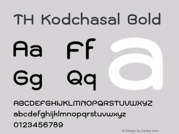 TH Kodchasal Bold Version 1.100 Font Sample