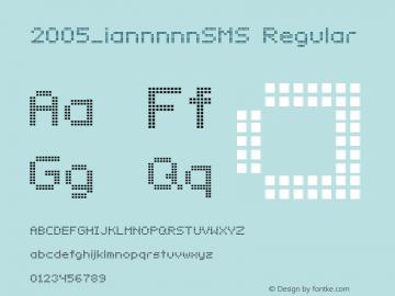 2005_iannnnnSMS Regular Version 2.000 2005 initial release Font Sample