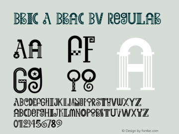 Bric A Brac BV Regular Macromedia Fontographer 4.1.5 9/8/02 Font Sample