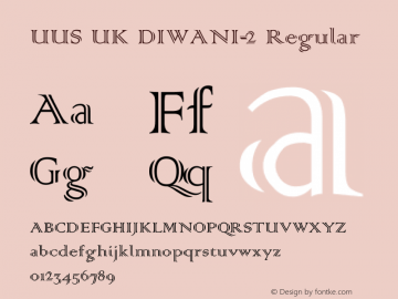 UUS UK DIWANI_2 Regular Version 1.00 August 8, 2005, initial release图片样张