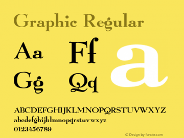 Graphic Regular Altsys Fontographer 3.5  3/29/92图片样张