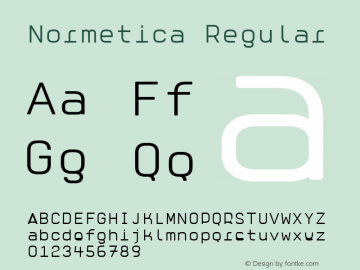 Normetica Regular Version 001.000图片样张