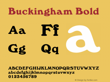 Buckingham Bold Rev. 003.000图片样张