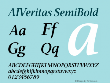 AIVeritas SemiBold Version 001.000图片样张