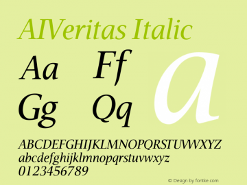 AIVeritas Italic 001.000图片样张