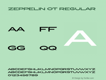 Zeppelin OT Regular Version 1.000;PS 001.000;hotconv 1.0.38图片样张