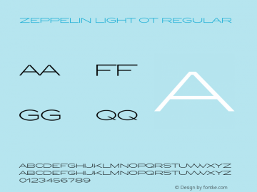 Zeppelin Light OT Regular Version 1.000;PS 001.000;hotconv 1.0.38图片样张