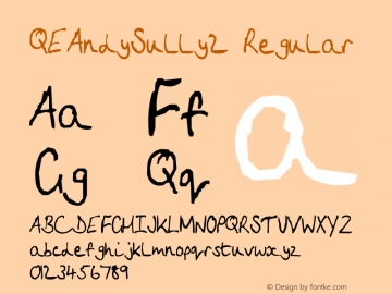 QEAndySully2 Regular 2112.2003 Font Sample