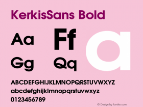 KerkisSans Bold Version 001.000图片样张