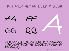 AntikAlphaBeta-Bold Regular 1.0 2006-05-11图片样张