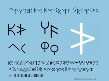 Glyphian Ancient Regular Macromedia Fontographer 4.1J 06/01/2006 Font Sample