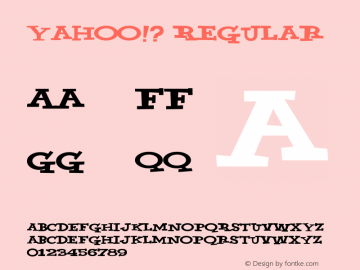 Yahoo!? Regular Macromedia Fontographer 4.1.5 4/10/00图片样张